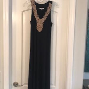 Calvin Klein black maxi dress sleeveless